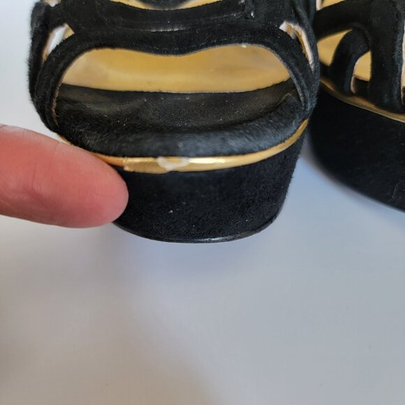 Nine West Platform Stiletto Heel – black suede 8M. - Picture 3 of 10